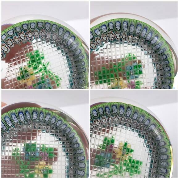 Perthshire 1983E Bouquet Lampwork Flowers Millefiori Faceted Paperweight Cert - Picture 11 of 16